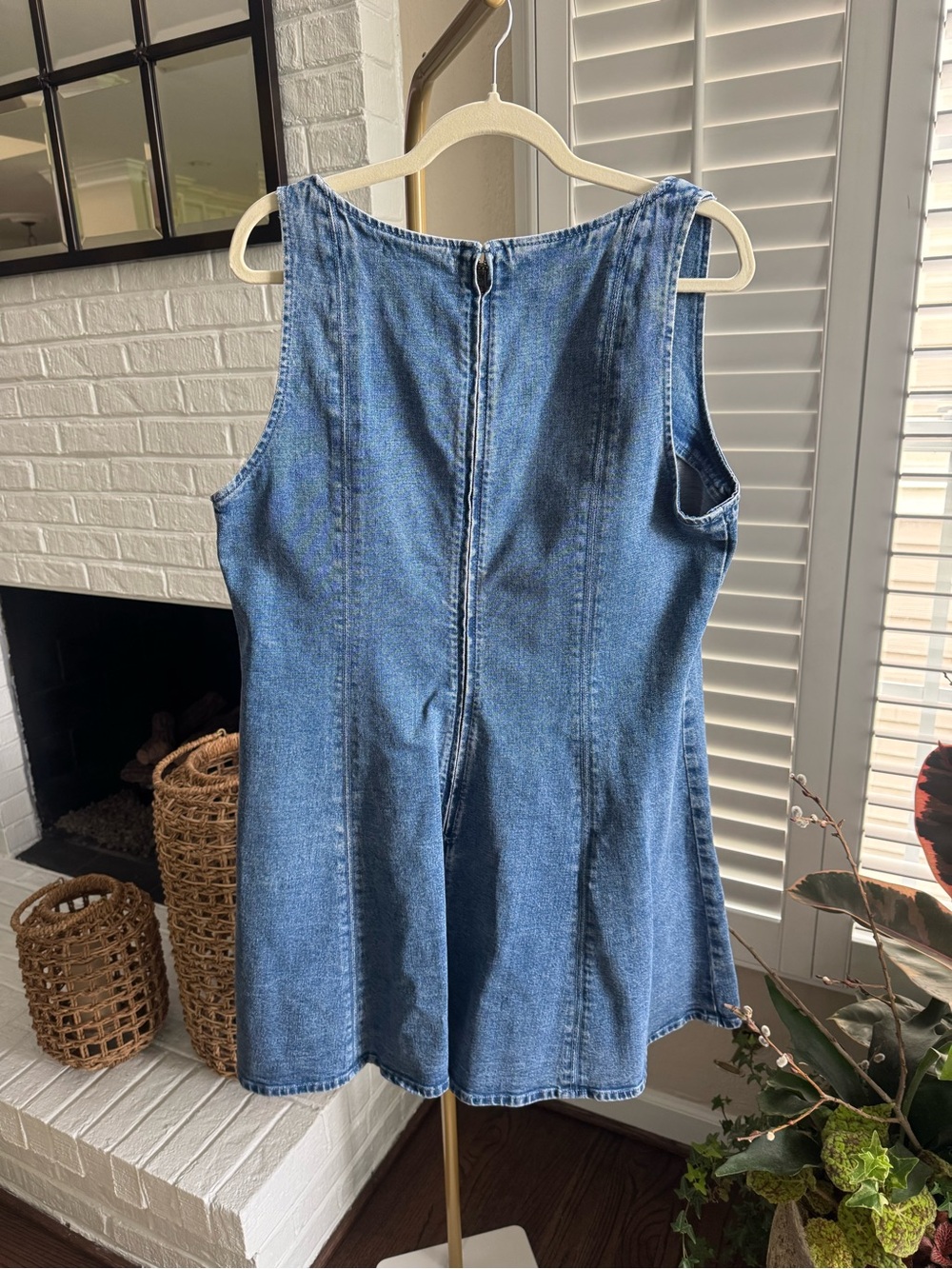 The A&F Mila Squareneck Denim Mini Dress - Picture 3 of 6